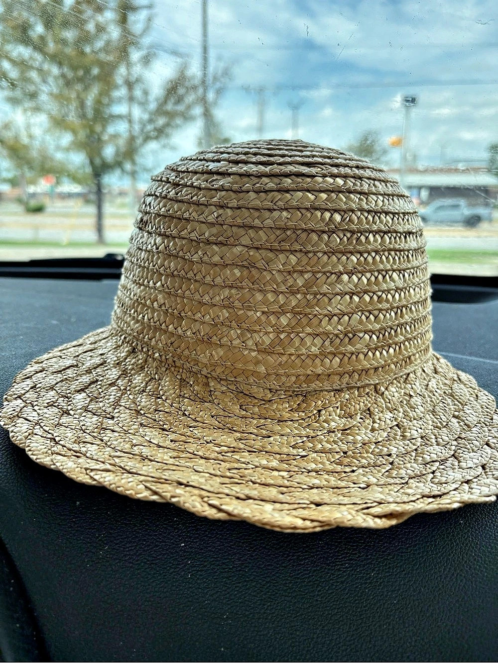 Vintage Woven Sun Hat in Brown
